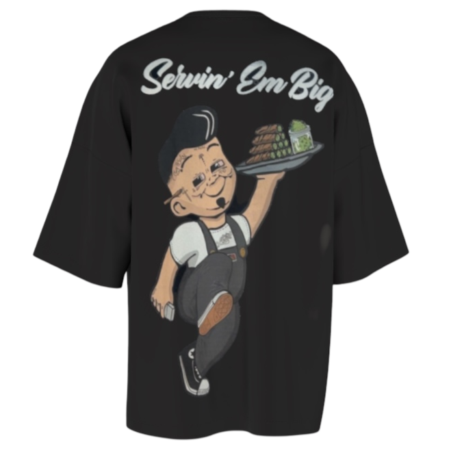 Only Loud Servin' Em Big Tee - Black