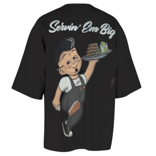 Only Loud Servin' Em Big Tee - Black